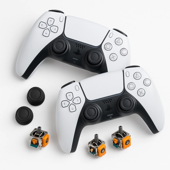 Wymiana analogów PAD DualSense PS5 z Efekt Halla KOMPLET Lewy+Prawy