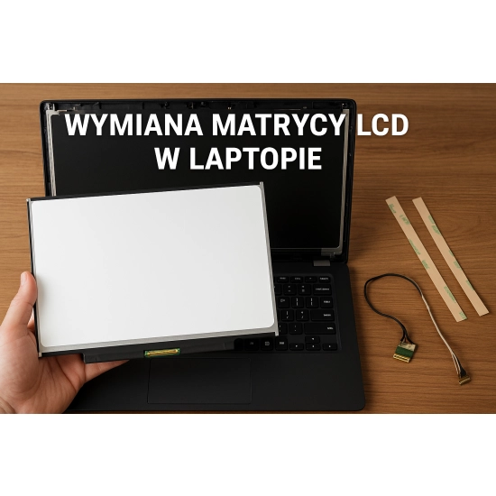 Usługa wymiany matrycy LCD w laptopach Dell, Lenovo, HP, MSI, Acer, Asus, Huawei + TAŚMY MONTAŻOWE