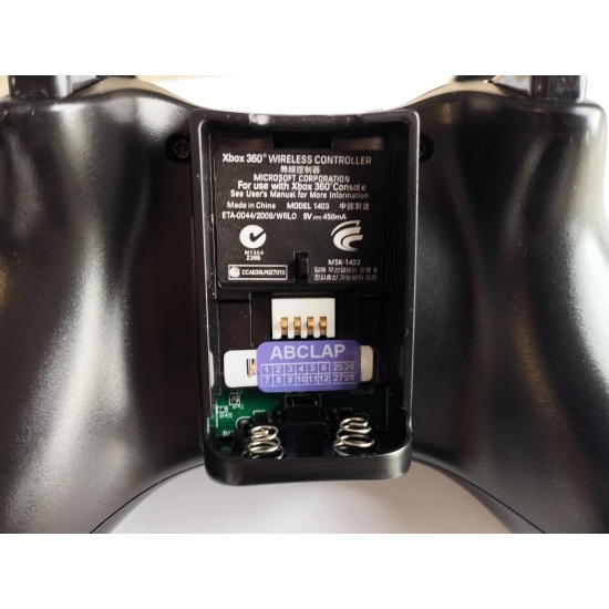 PAD bezprzewodowy Kontroler Microsoft XBOX360 Model:1403 ORYG. GW12 MC CZARNY