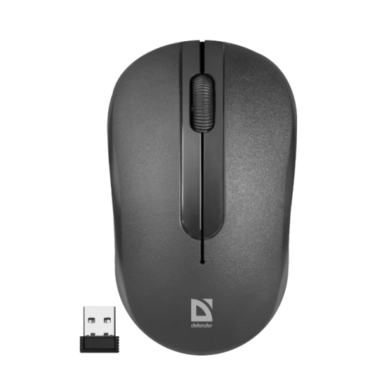 Bezprzewodowa mysz optyczna Defender Hit MM‑495 - Czarna