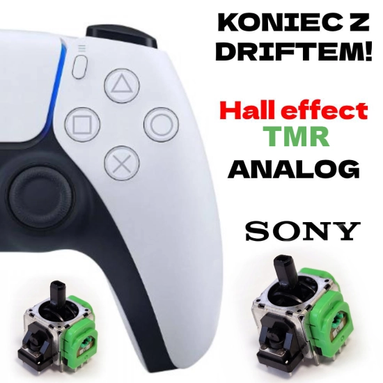 Usługa wymiany analogów Hall TMR! w padzie DualSense (PS5) Komplet Lewy + Prawy