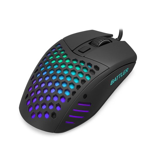 Mysz Fury Battler 6400 DPI dla graczy Gamingowa podświetlenie RGB