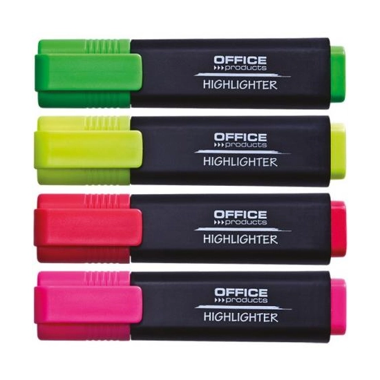 Zakreślacze Zestaw Office Products 4szt w Etui