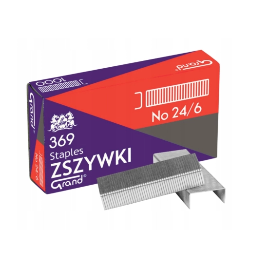 Zszywki Grand 1000 szt 24/6 biurowe do zszywacza