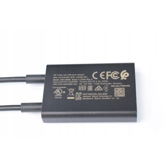 Adapter zasilania stacji dokującej HP G2 4.5mm USB