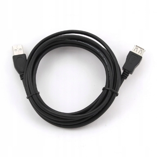 Przedłużacz USB 2.0 AM Gembird Kabel 3 metry Black