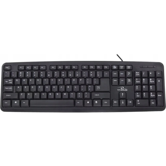 Klawiatura do PC Titanum USB przewodowa membranowa STANDARD Biurowa