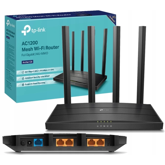 MEGA szybki Router Archer AC1200 TP-LINK (Wi-Fi 4-Wi-Fi 5) OneMesh do 1Gb/s