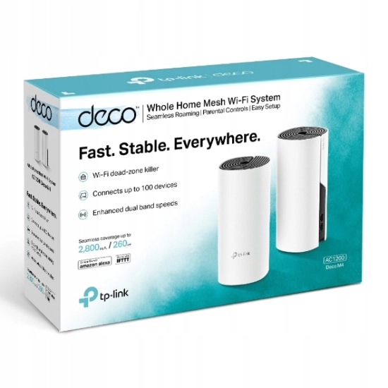 Router TP-LINK Mesh DECO M4 Access Point Domowy System WIFI AC1200 2.4 5Ghz 2PAK