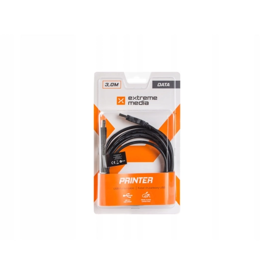 KABEL DO DRUKARKI SKANERA USB A-B Przewód 1.8m czarny Lanberg