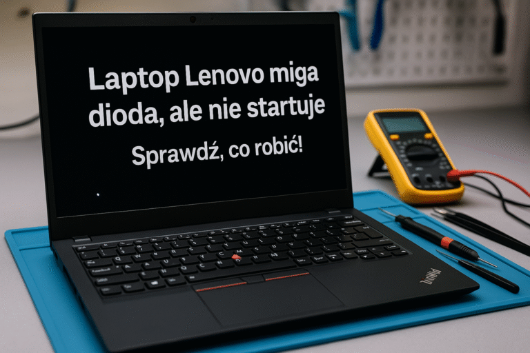 W Lenovo miga dioda, ale laptop nie startuje?