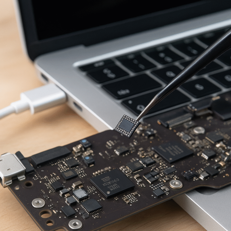MacBook nie ładuje, wymiana układu ładowania