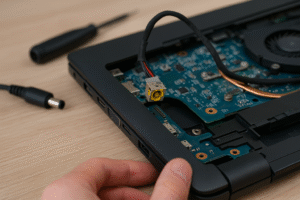 Wymiana gniazda zasilania w acer aspire