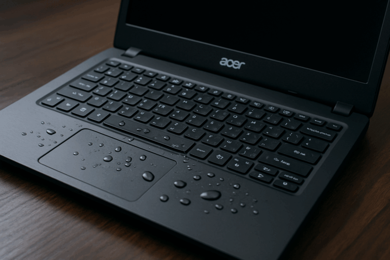 Laptop Acer po zalaniu