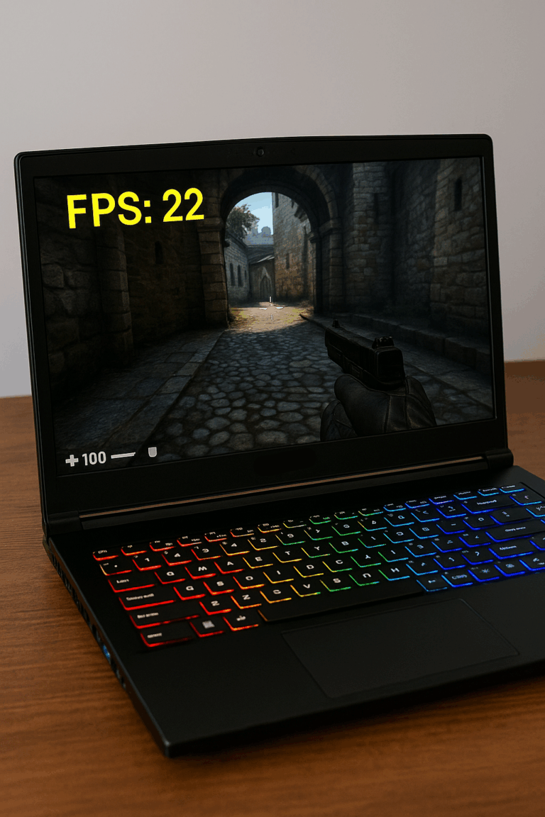 Laptop MSI ma niskie FPS
