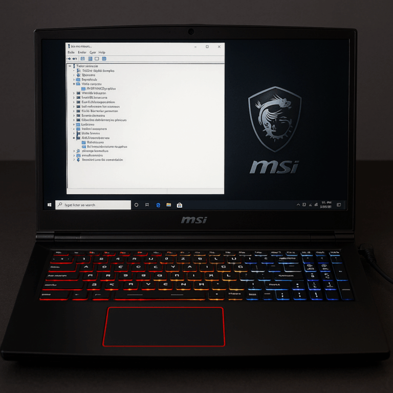 Laptop MSI nie wykrywa karty graficznej NVIDIA