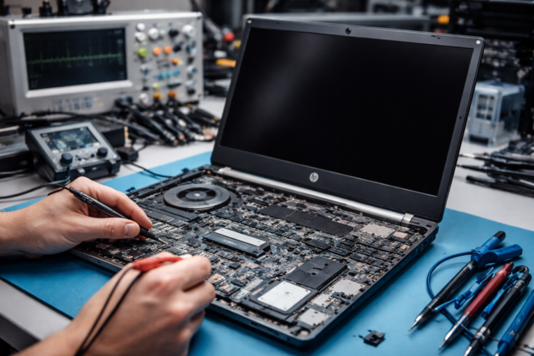 Laptop HP nie włącza się, czarny ekran