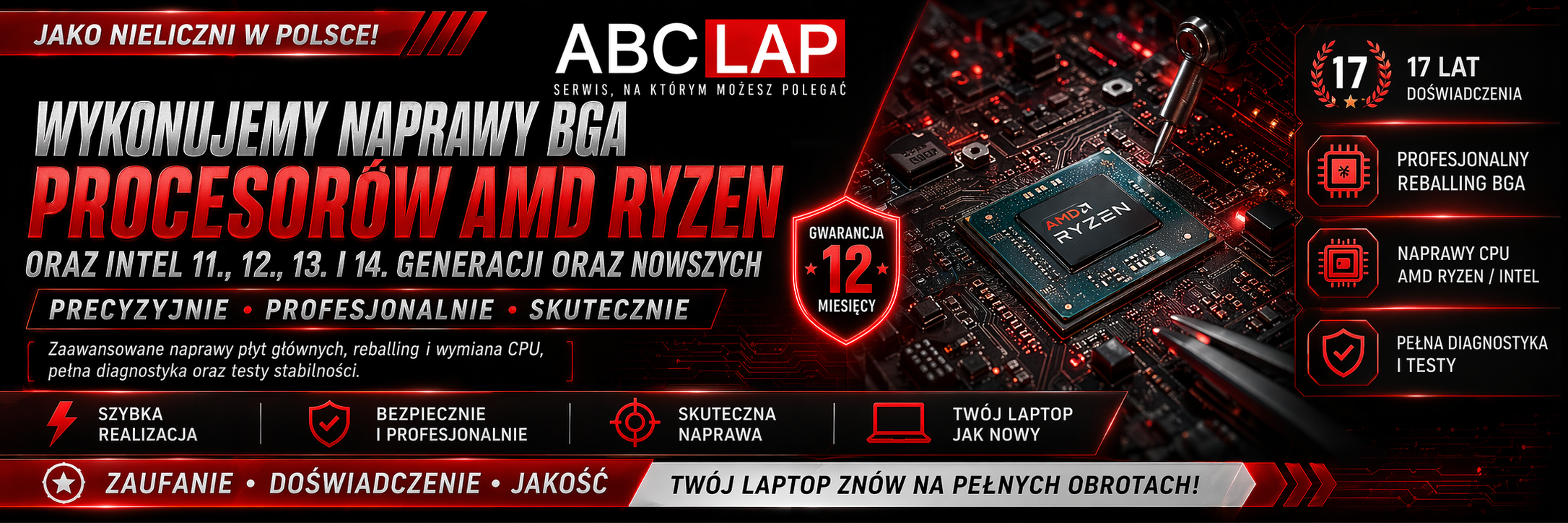 ABCLAP - naprawy BGA AMD Ryzen
