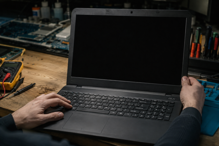 Laptop włącza się, ale brak obrazu?